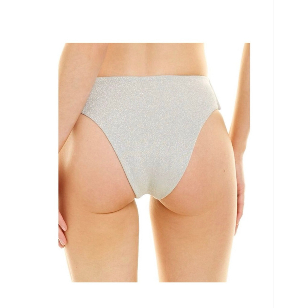 NWT Devon Windsor Martha Swim Bottoms in Silver Shimmer- Size XS - Picture 2 of 6